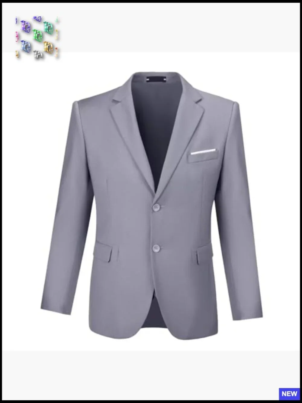 Slim Fit Sport Coat Classic Two Button Blazer for Wedding Prom Business